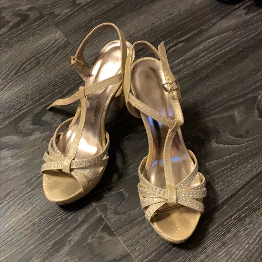 Rose Gold glittery High heels